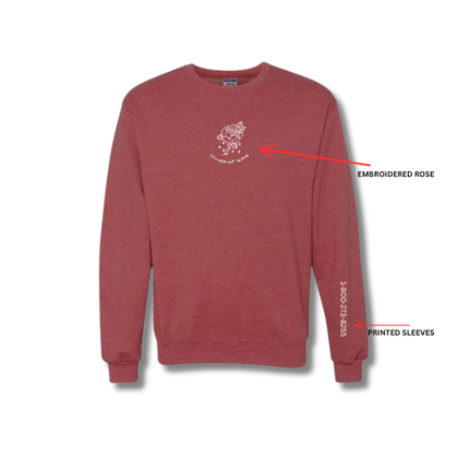 EMBROIDERED YOU ARE NOT ALONE SWEATER