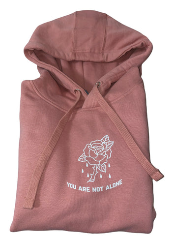 DUSTY ROSE YOU ARE NOT ALONE HOODIE